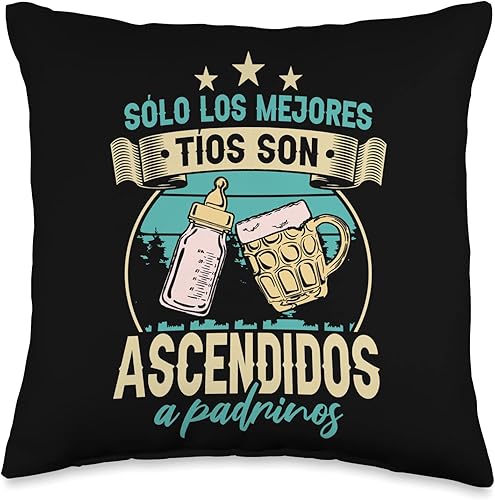 Solo Los Mejores Tíos Son Ascendidos A Padrinos - Almohada (16 x 16 pulgadas), multicolor