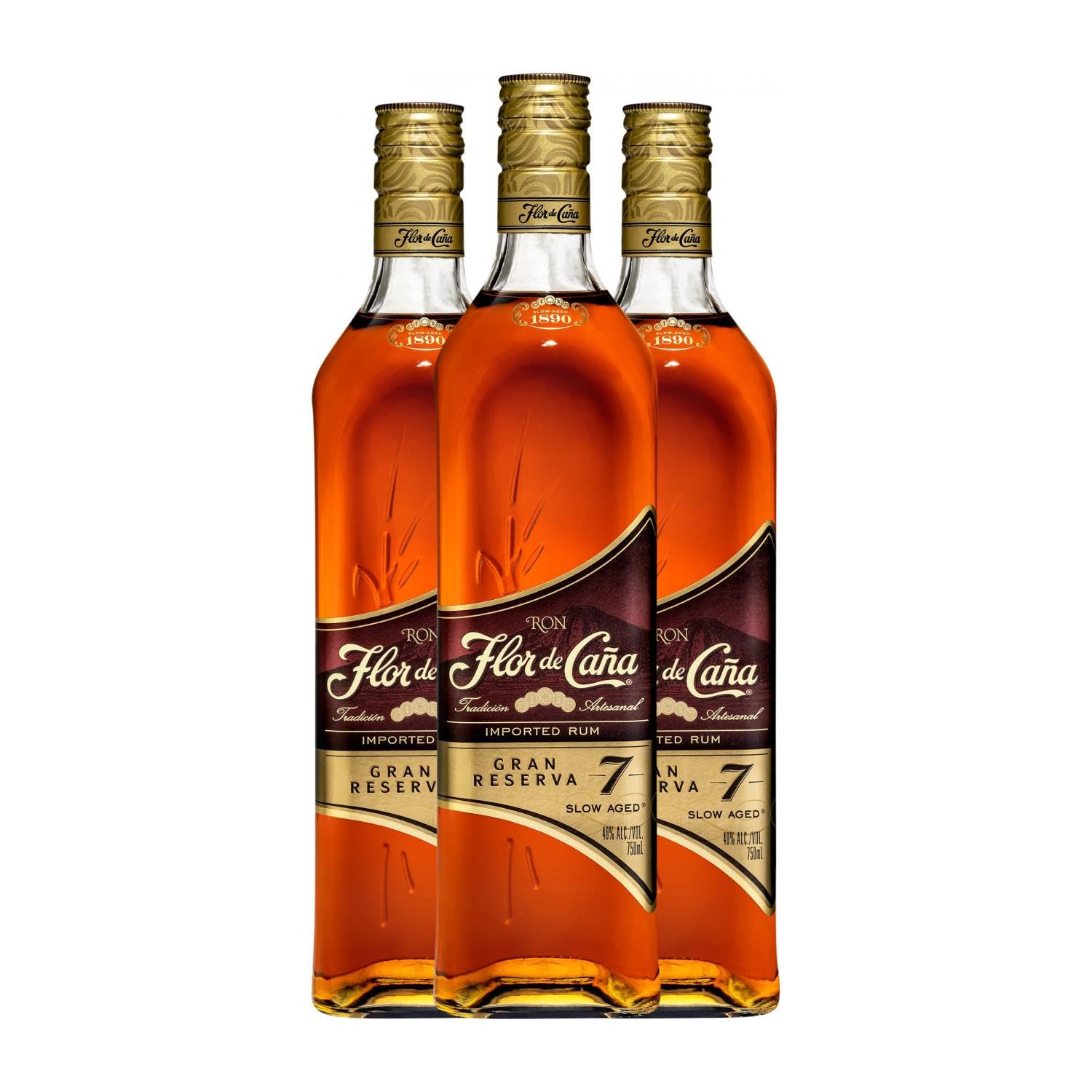 Ron Flor de Caña 7 Años 70 cl Caja de 3 Botellas
