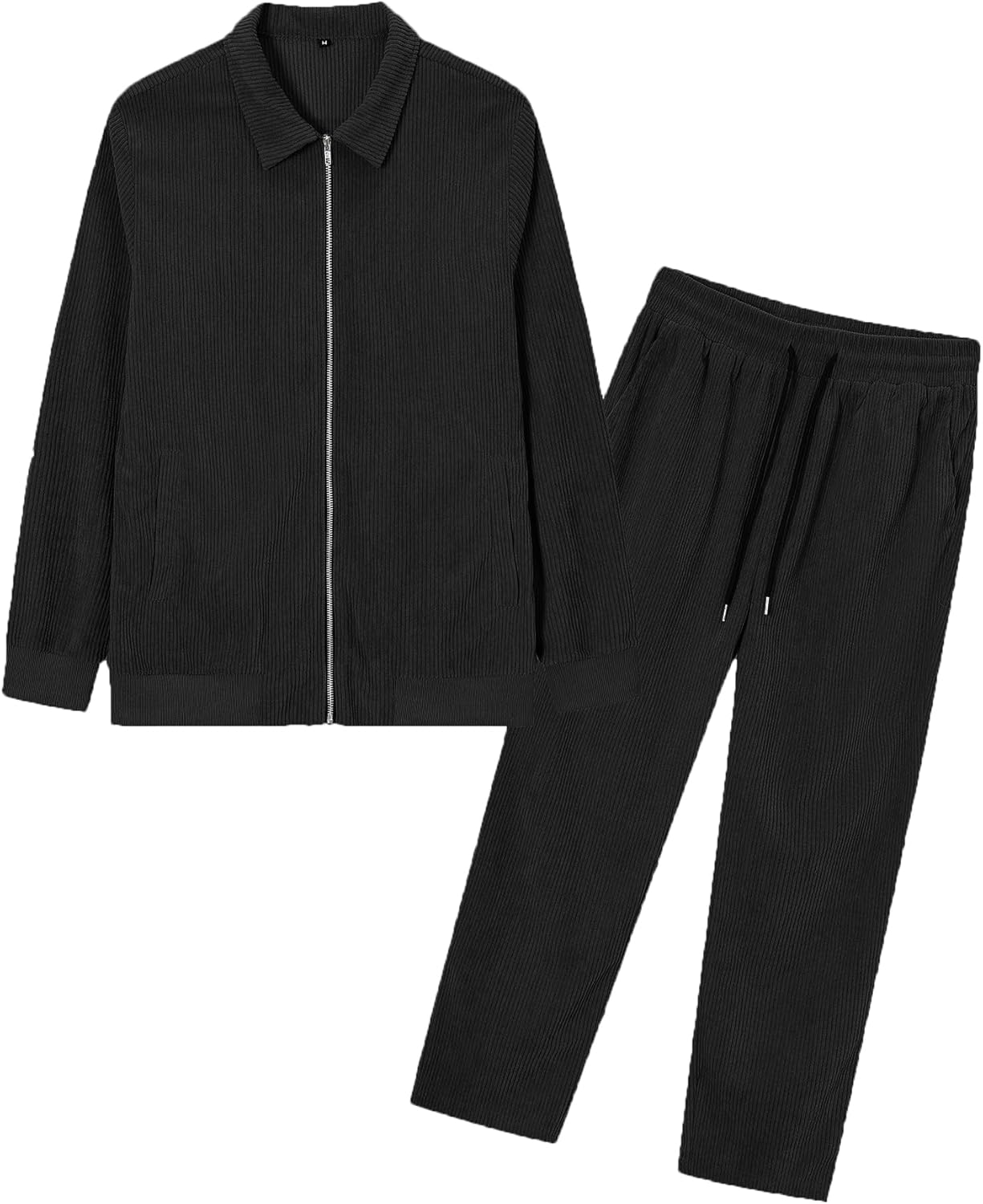 LecGee Men's Corduroy Shacket and Pants Outfits 2 Piece Long Sleeve Causal Autumn Winter Jacket Tracksuit Overshirt Set - Image 7