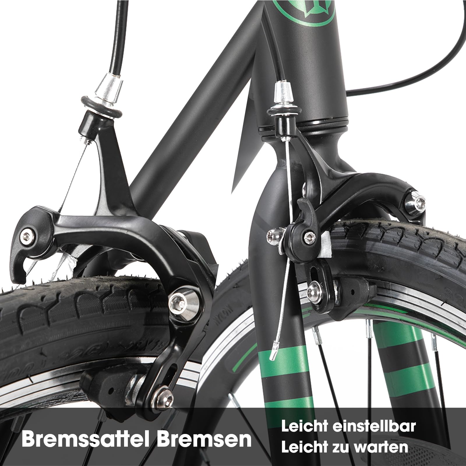 HILAND 28 Zoll Rennrad 14 Gang, Aluminium Rahmen 700c Rennrad, 530mm Rahmen City Pendler Fahrrad für Männer Frauen Schwarz