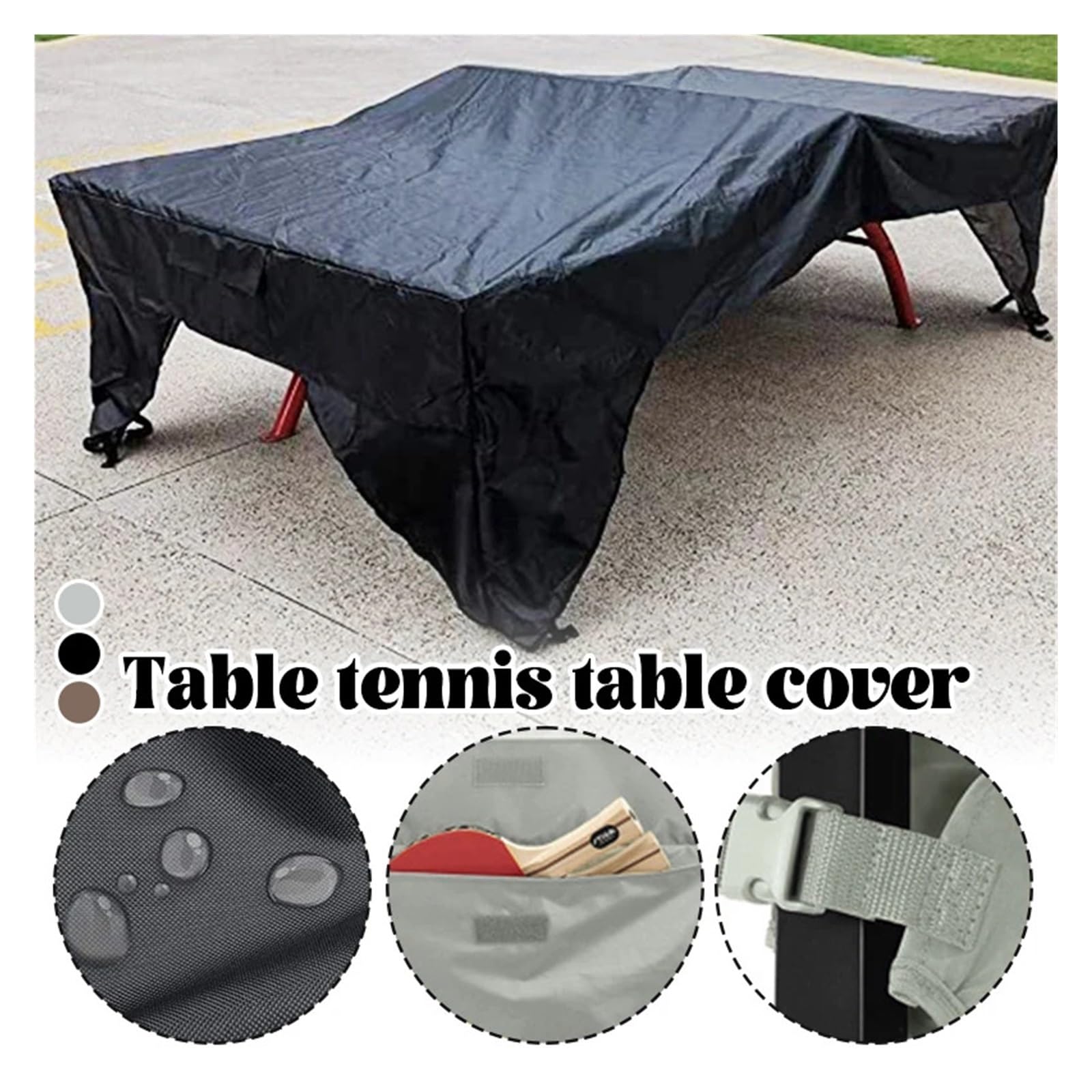 Funda para Mesa de Ping Pong Funda for Mesa de Ping Pong 190T/210D, Impermeable, for Interior y Exterior, for Almacenamiento, a Prueba Polvo, for Muebles
