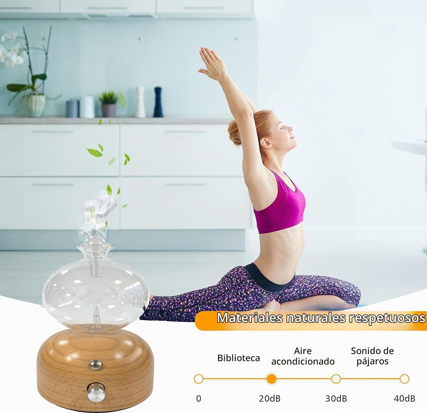 Difusor Aceites Esenciales Sin Agua, Difusor de Aceite Esencial nebulizante Recargable Difusor de Aromas Inalámbrico para Hogar y Salón