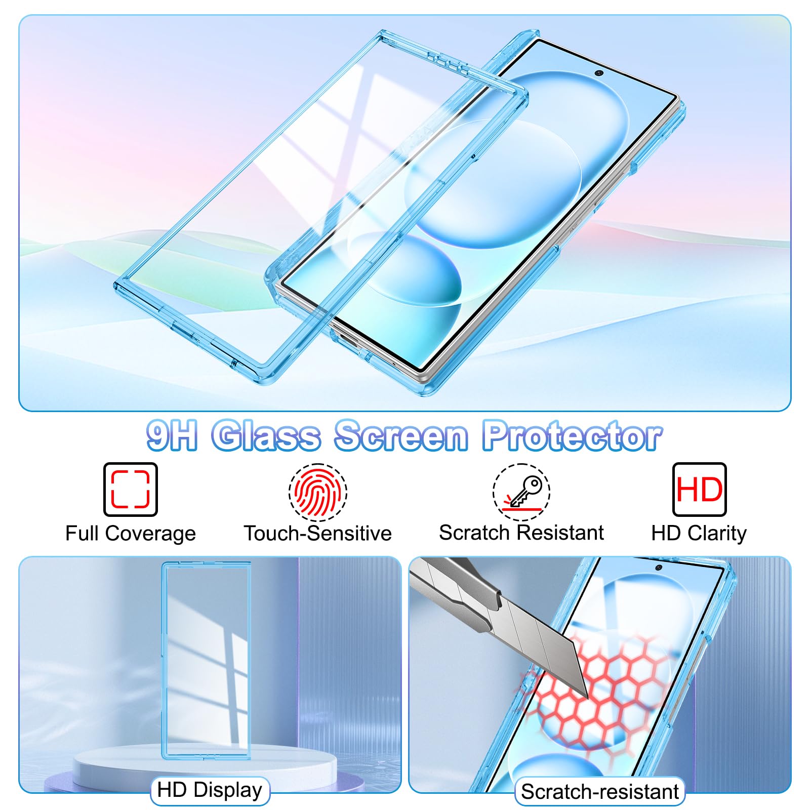 Lamcase Funda para Samsung Galaxy Z Fold 8 Ultra con soporte oculto, compatible con MagSafe, protector de pantalla de vidrio templado 9H, protección de bisagra, brillo nocturno, diseño floral luminoso