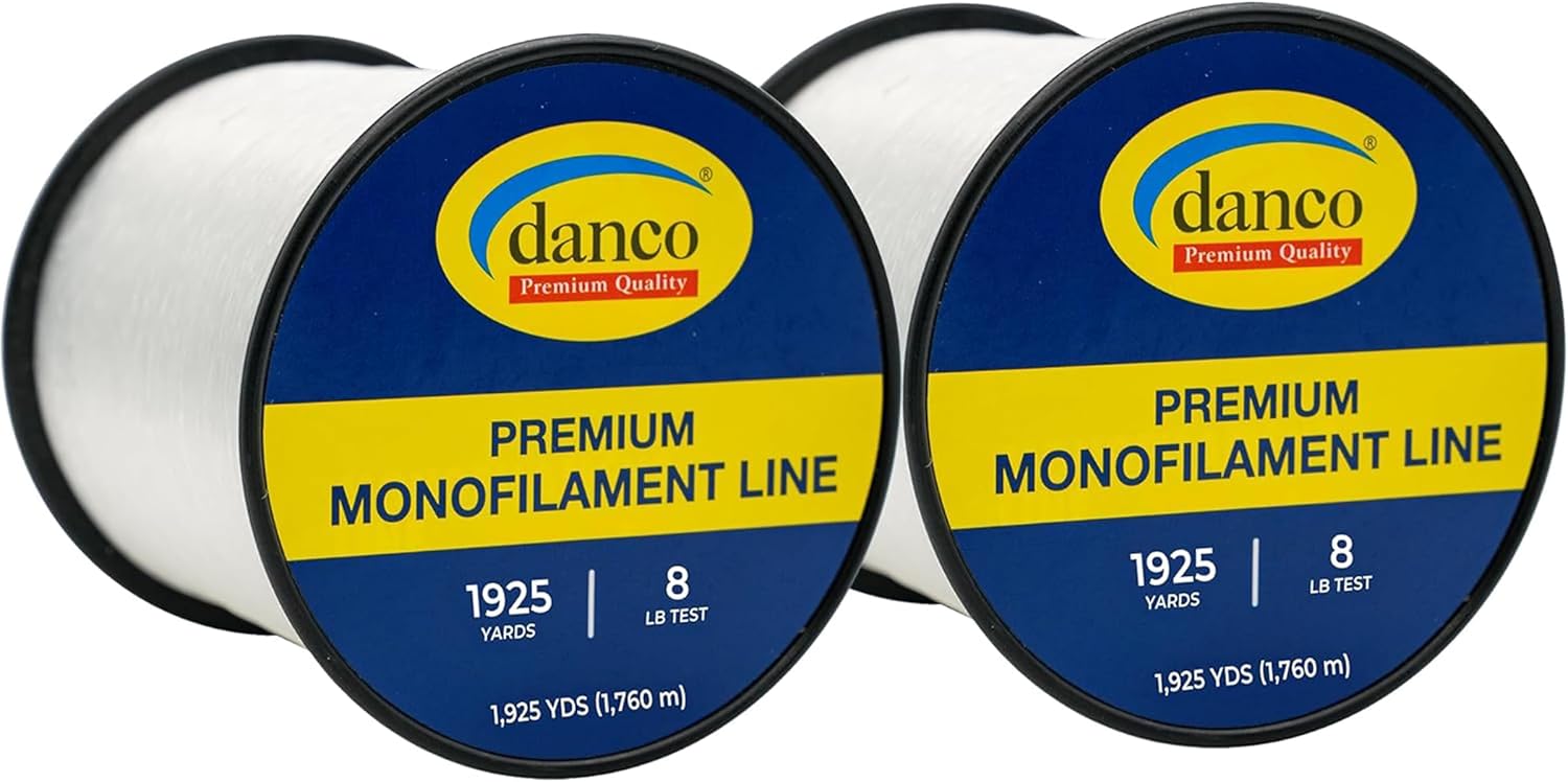 Monofilament Fishing Line | Jumbo Amount 2-1/4 lb Spools Value Pack - Low Memory and Stretch - Abrasion Resistant - Freshwater and Saltwater Fishing Line