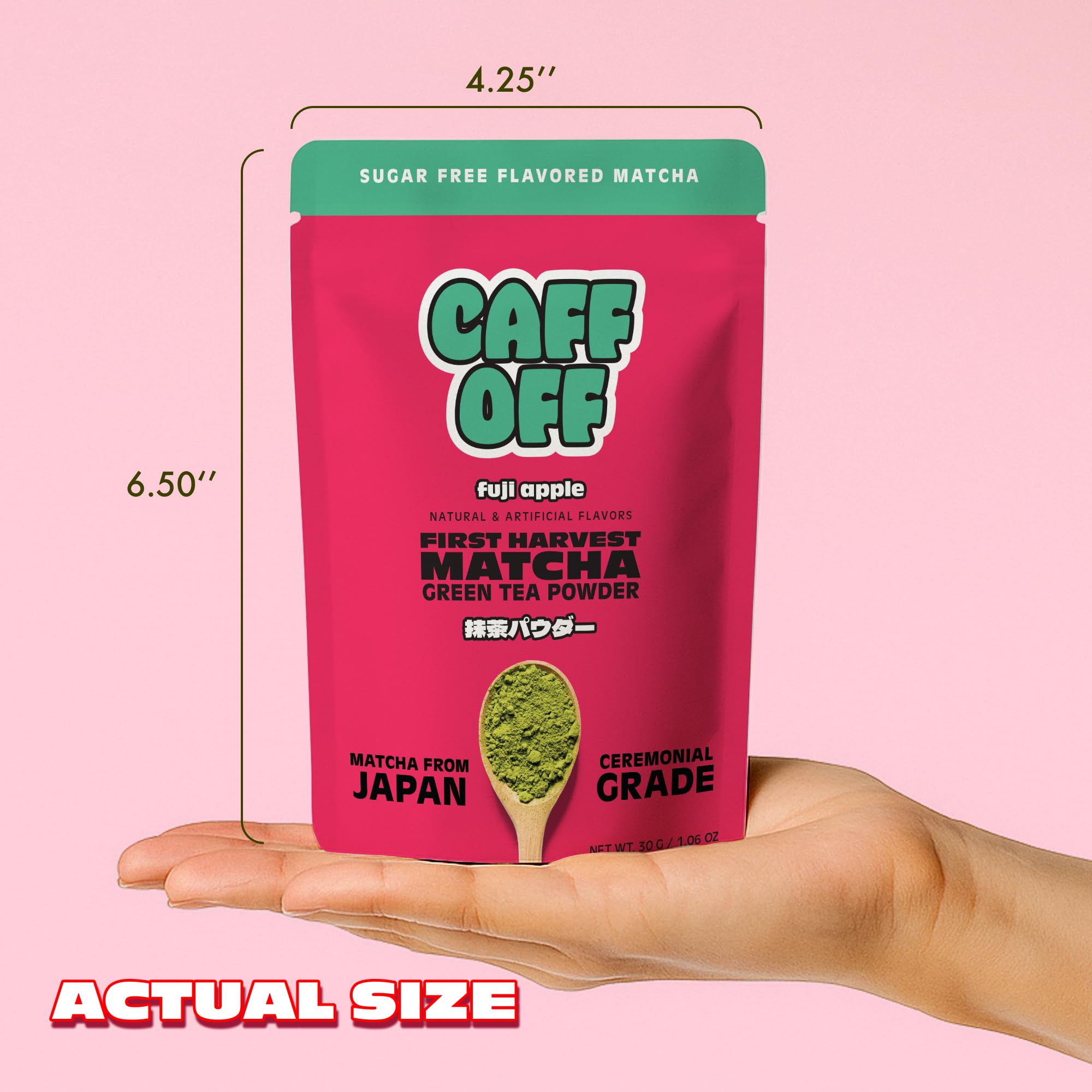 Apple Matcha Green Tea Powder From Japan - 1 06 oz 30 g - Ceremonial Grade Sugar Free — view 2