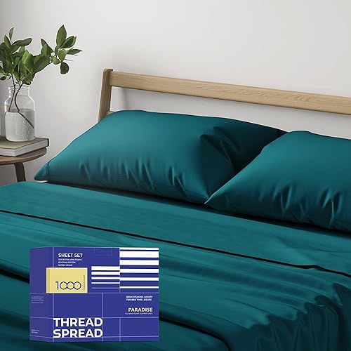 Juego de sábanas de algodón 100 % egipcio de 1000 hilos