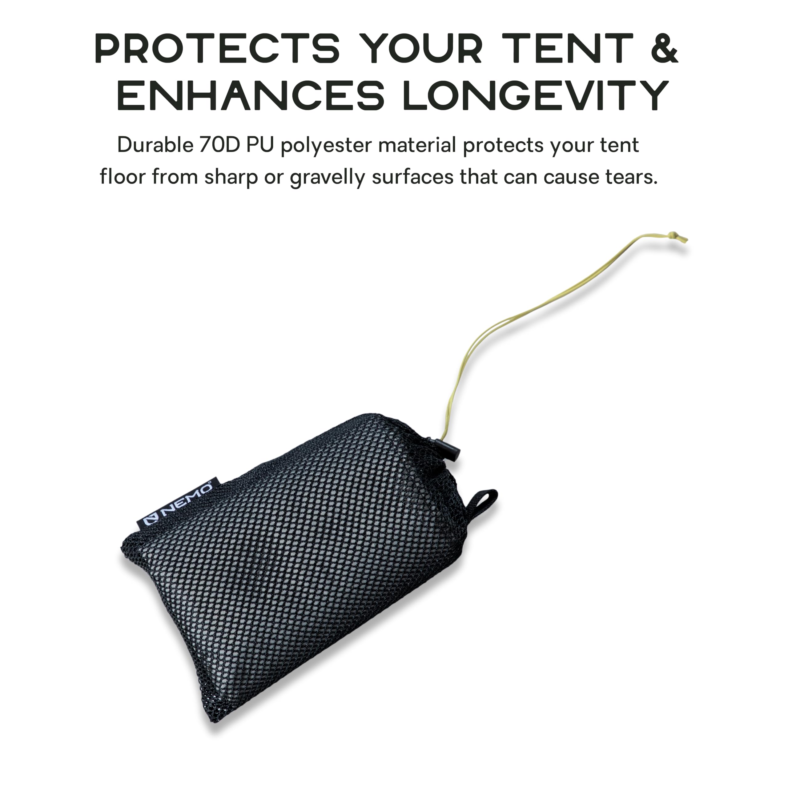 NEMO Equipment Mayfly OSMO Footprint - 2-Person - Citron/Mango