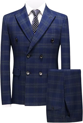 plaid double breasted suit