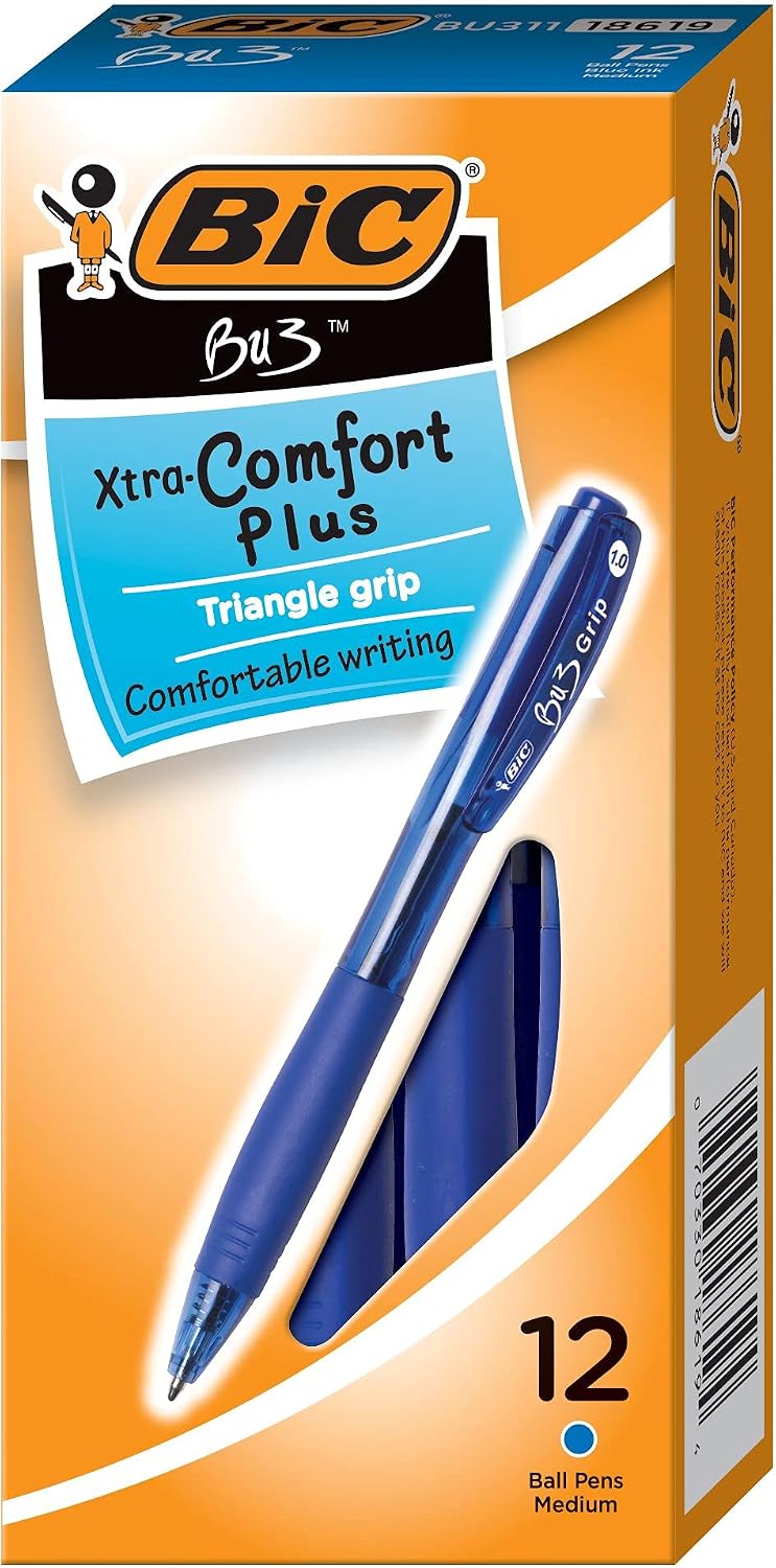 BIC Ballpoint Retractable Pens (BU311BE), Blue