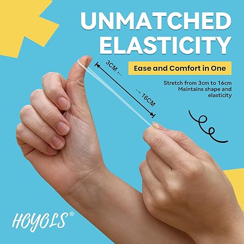 Miniatura 3 de HOYOLS - Bandas de goma elásticas transparentes para el cabello, 1500 piezas, mini y pequeñas, para niñas rubias, sin pliegues ni daños, sin dolor