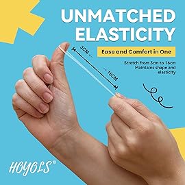 HOYOLS Clear Elastic Hair Rubber Bands, 1500pcs Mini Small Clear Ponytail Elastics Holders for Blond Kids Girls Hair No Crease Damage No Hurt 1 Inch TPU