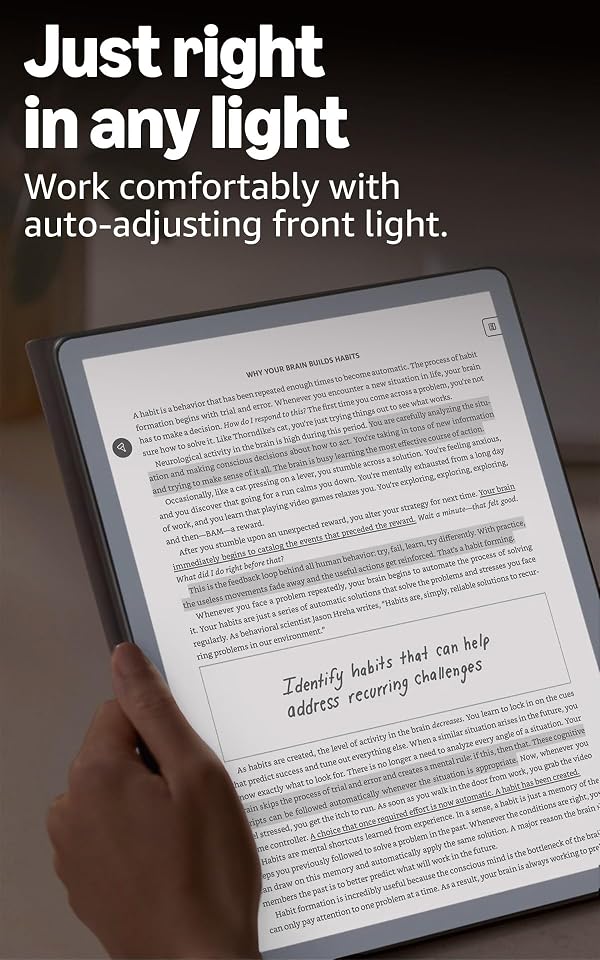 Amazon Kindle Scribe 32GB (newest model) — 11” paper-like display with front light — Thinner, lighter, faster — Write in notebooks, documents, and books. Includes Premium Pen - Graphite by Amazon - Image 7
