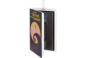 Disney Tim Burton's The Nightmare Before Christmas Movie Retro Video Cassette Case Plastic Christmas Ornament