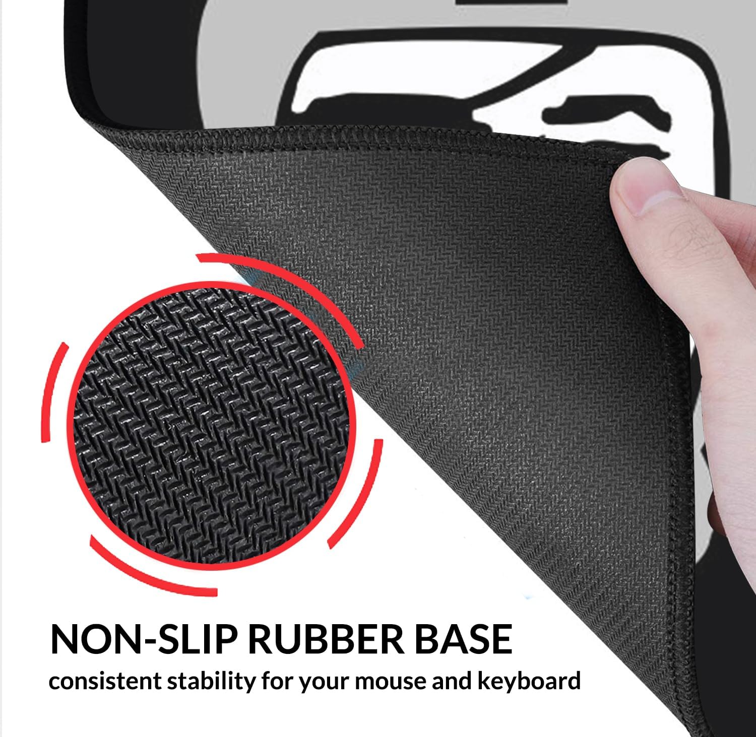 Large Stitched Edges Gaming Mouse Pad,31.5 X 13.8 Inch Mousepad for Laptop Computer Desktop Keyboard,City Design Black Sport Mat for Football Fans