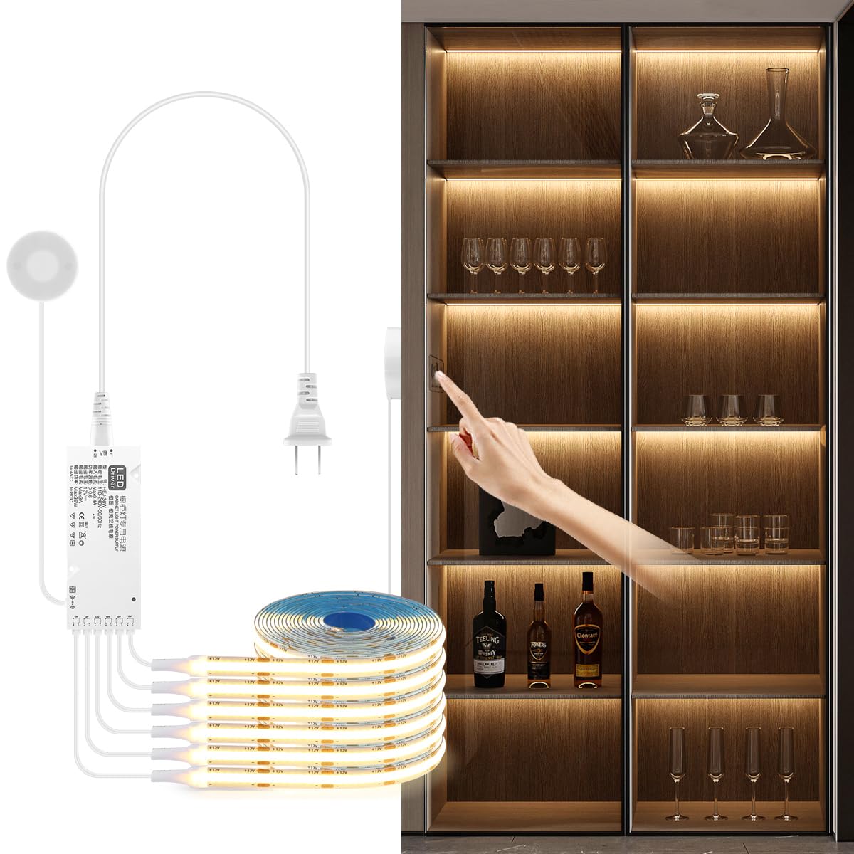 tlinkosta Cabinet Light COB LED Strip Lights