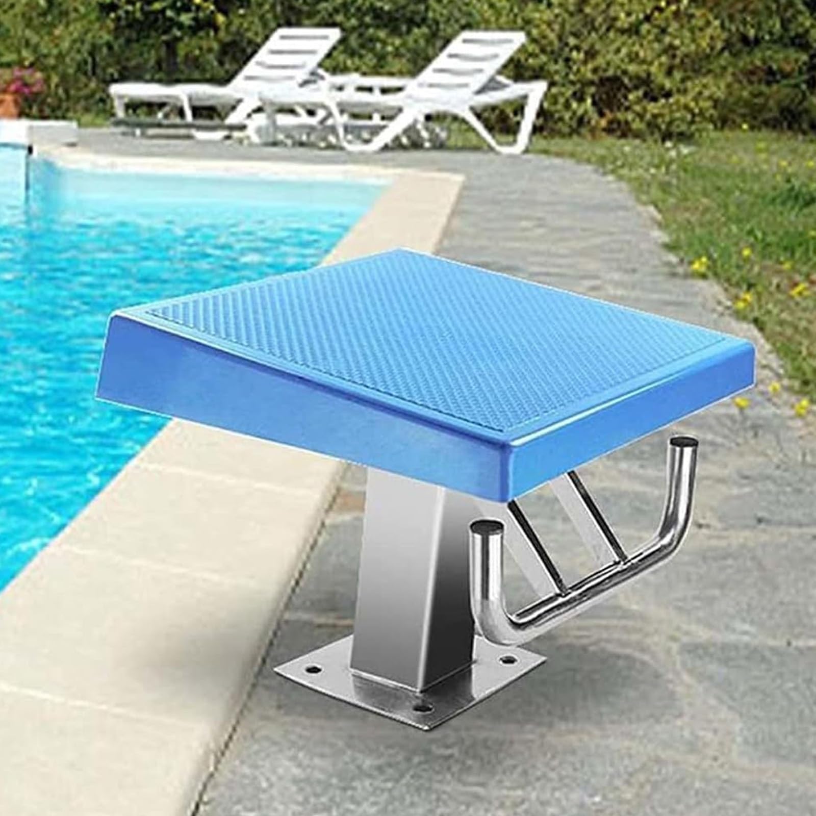 Piattaforma antiscivolo per immersioni con base in acciaio inox per competizioni di piscina, supporta fino a 300 kg di capacità di carico