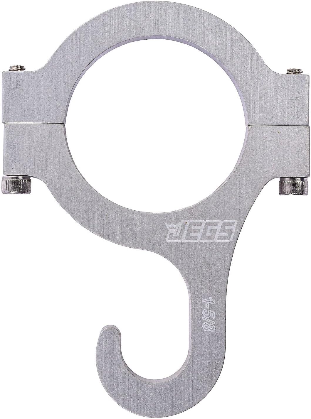 JEGS Billet Aluminum Roll Bar Mount Helmet Hook | Fits 1-5/8" Diameter Roll Bars | Clear Anodized Aluminum | Made In USA | One Per Package