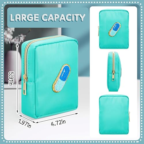 Miniatura 3 de Bolsa de maquillaje de chenilla, bolsa portátil de nailon, estuche de maquillaje, bolsa de maquillaje con cremallera, bolsa de almacenamiento de