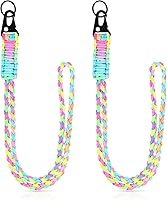 Vista 24 de Frienda Juego de 2 Cordones de Paracord de Servicio Pesado Collar de Silbatos Correa Trenzada 550 Cordón de Llavero para Actividades al Aire Libre