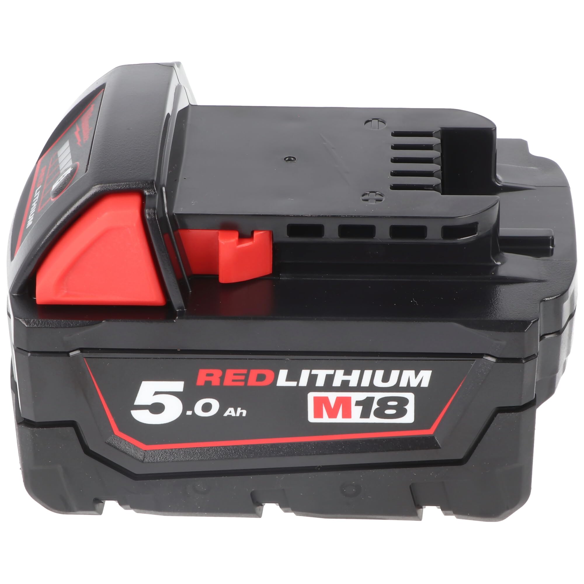 Milwaukee Batteria M18B5 5.0Ah Rossa e Nera Ioni di Litio