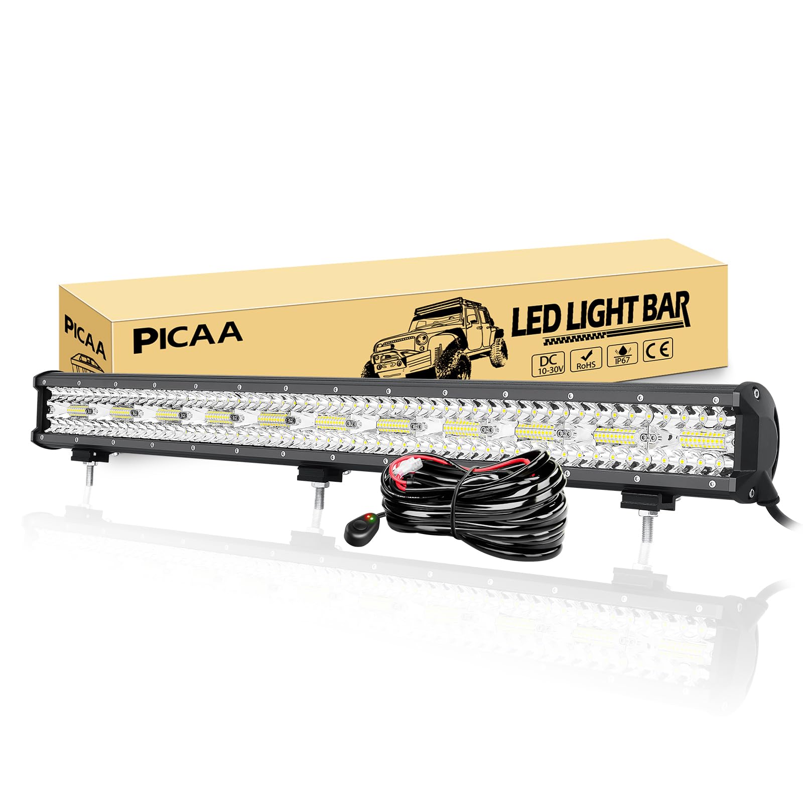 Barra de luces haz combinado de inundación puntual para todoterreno 7
