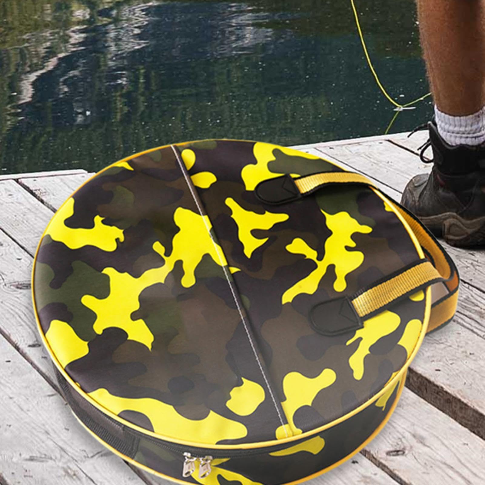 Bolsa de carrete multifuncional, mochila impermeable para pesca