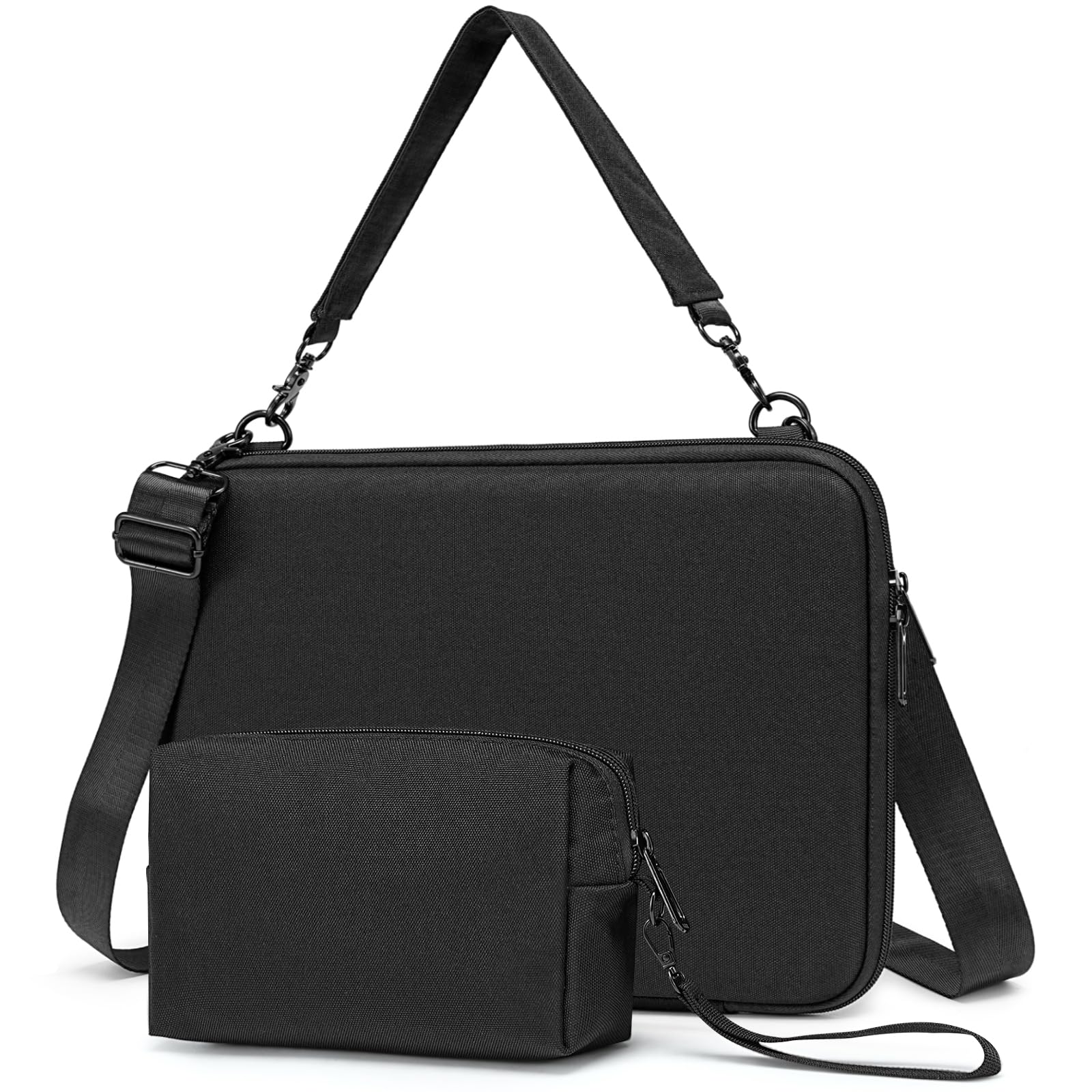 HYZUO 13.3-14 Inch Hard Shell Case Laptop Sleeve Bag for MacBook Pro 14 M5-M1 Pro/Max A3426 A3427 2026-2021, MacBook Air/Pro 13 M5-M1 A3449, 13" MacBook Neo, Surface Laptop 13-13.8, Black