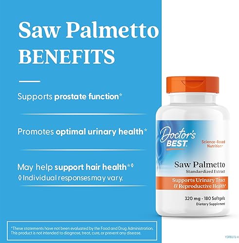 Vista 2 de Doctor's Best Saw Palmetto - Cápsulas blandas de 320 mg, 180