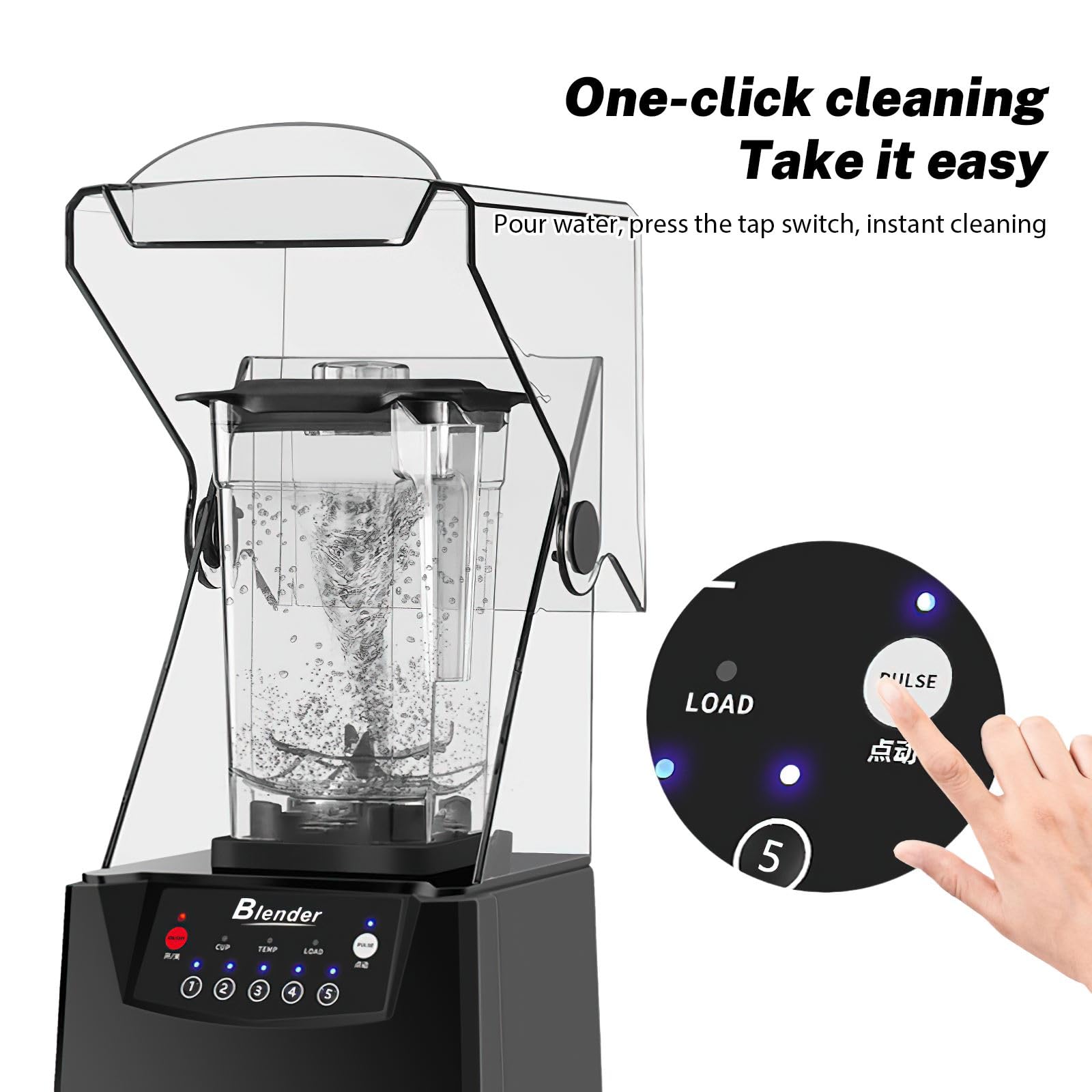 Blender Pro Silenciador 2200W Gran Capacidad,Blender Escudo Silenciador