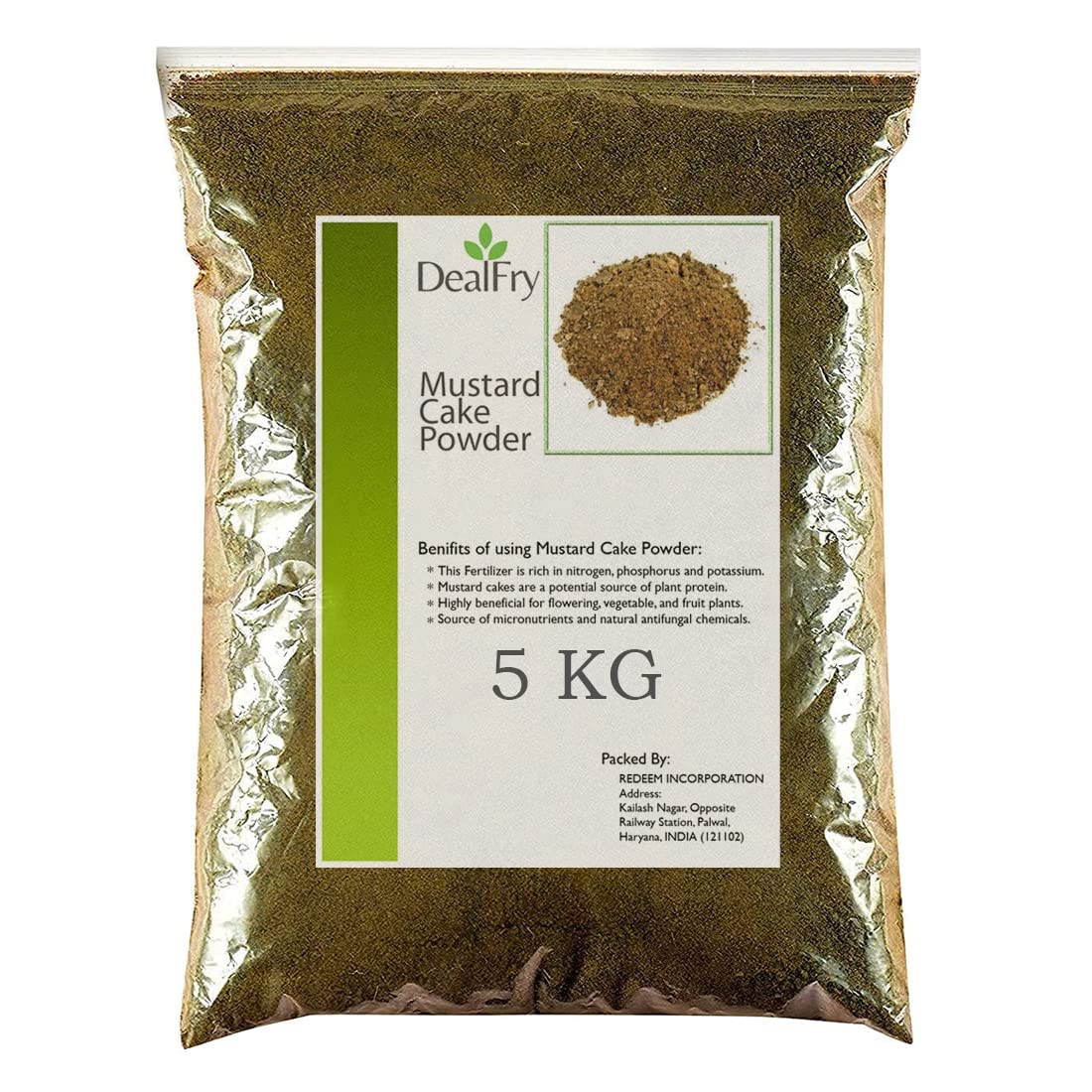DealFry Mustard Oil Cake Powder (Sarso ki Khali) 100% Natural Organic Fertilizer & Nutrient Manure Pest Repellent For Home Garden & Potting Mix (5 KG - Mustard Powder) (B09PDXSRR1) Amazon Price History, Amazon Price Tracker