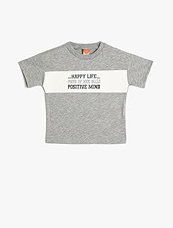 تيشرت قطن مطبوع كلاسيكي بأكمام قصيرة ورقبة دائرية للأولاد البيبي من كوتون (عبوة مكونة من قطعة واحدة)