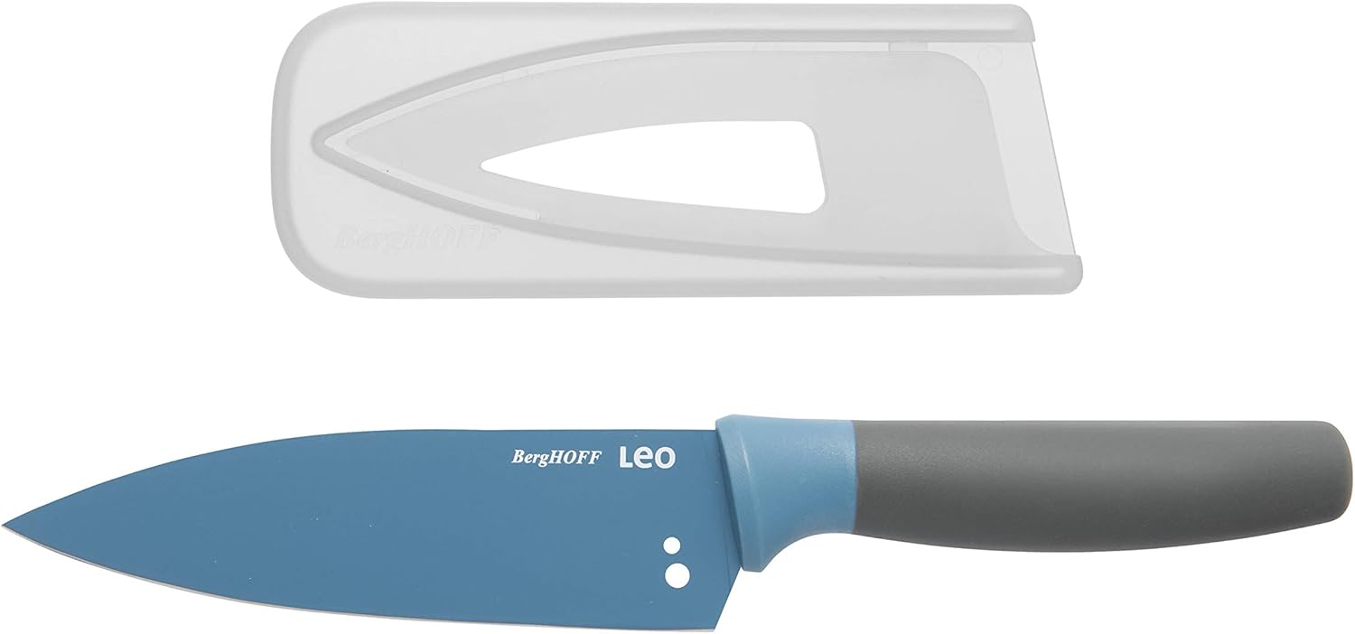 BergHOFF Leo Ceramic Coated NonStick Small Chefs Knife with Herb Stripper, 14cm, Stainless