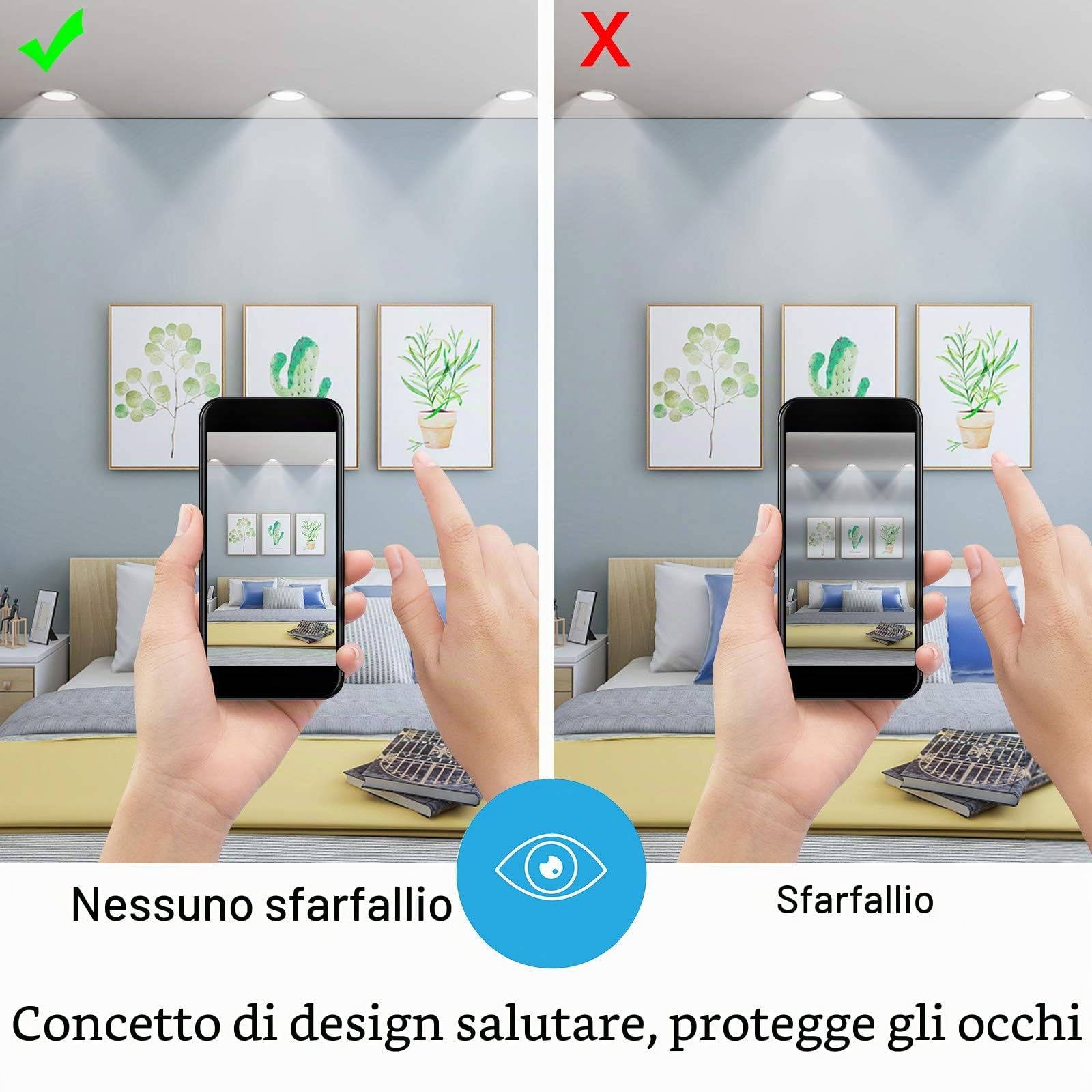 LARS360 Set di 20 faretti LED da soffitto da 3 W, in alluminio, per bagno, cucina, soggiorno e camera, bianco freddo