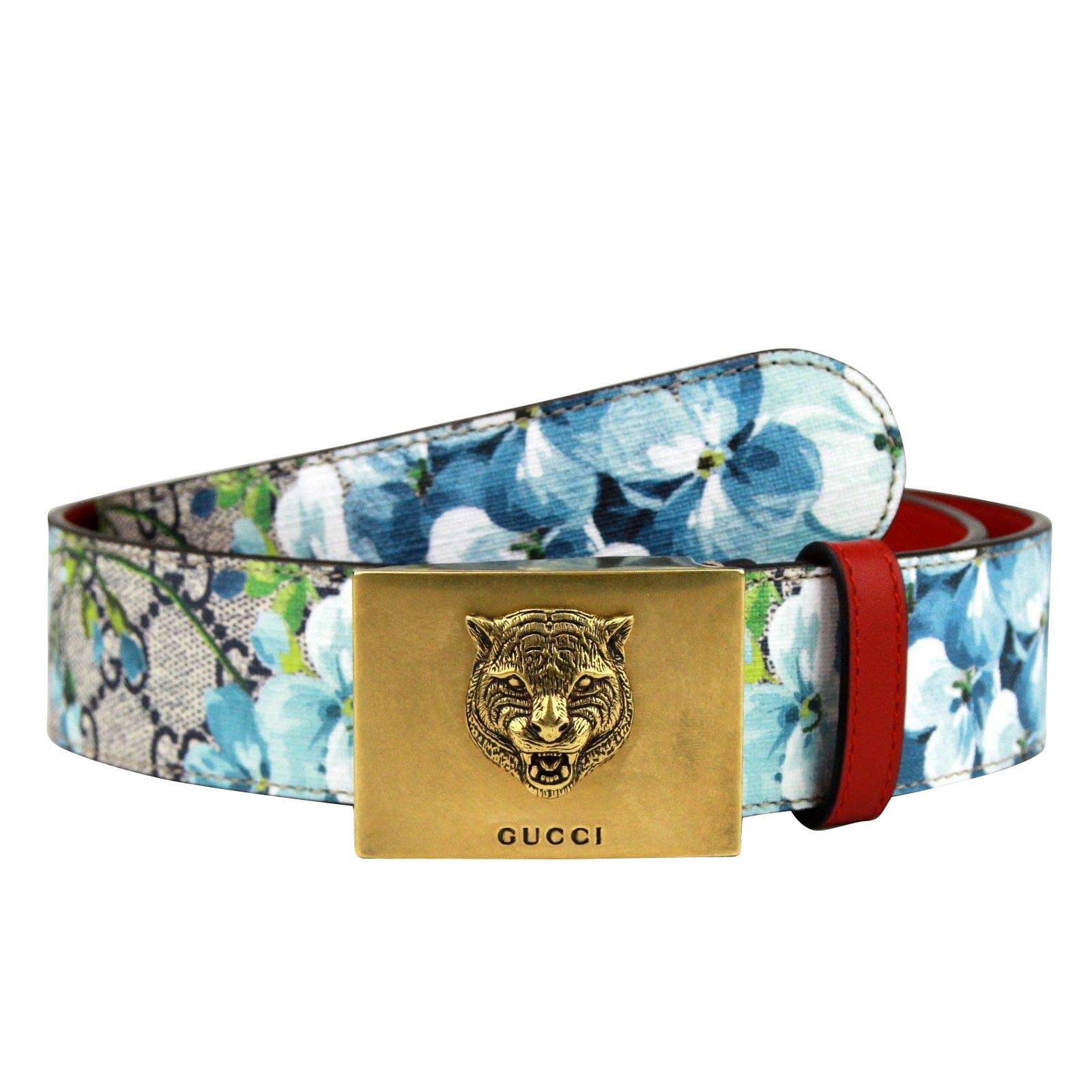 Gucci Unisex Gold Tiger Blue Gg Supreme Coated Canvas Bloom  display picture 3