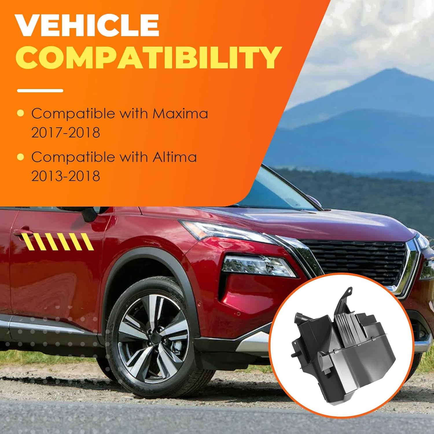 Washer Reservoir Windshield Tank without Sensor Compatible with AltIma 2013-2018 Maxima 2017-2018, 289109HM0A 28910-9HM0A NI1288165