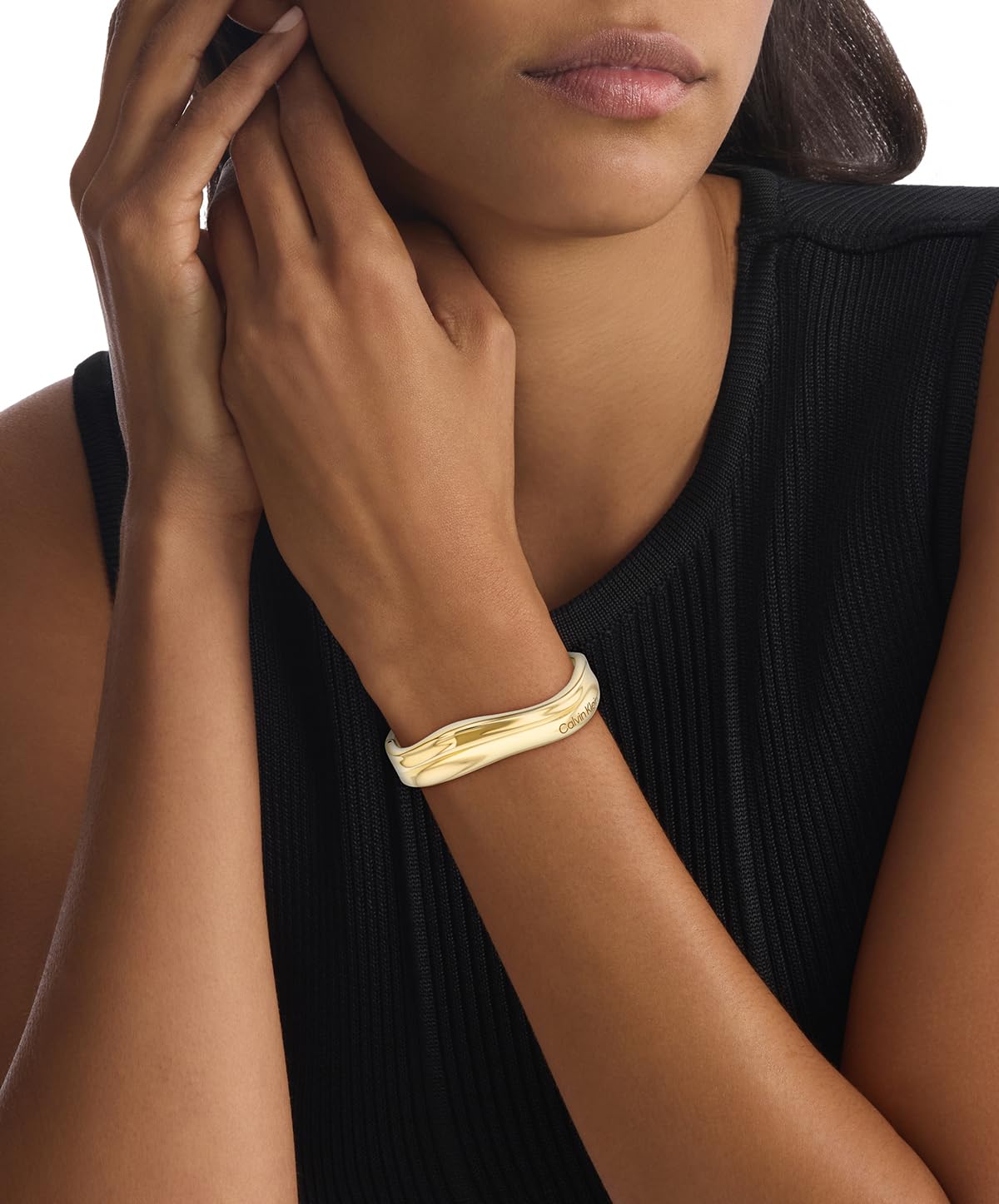 Calvin Klein Braccialetto Rigido da Donna Collezione ELEMENTAL in Acciaio Inossidabile - Disponibile in Argento o Dorato