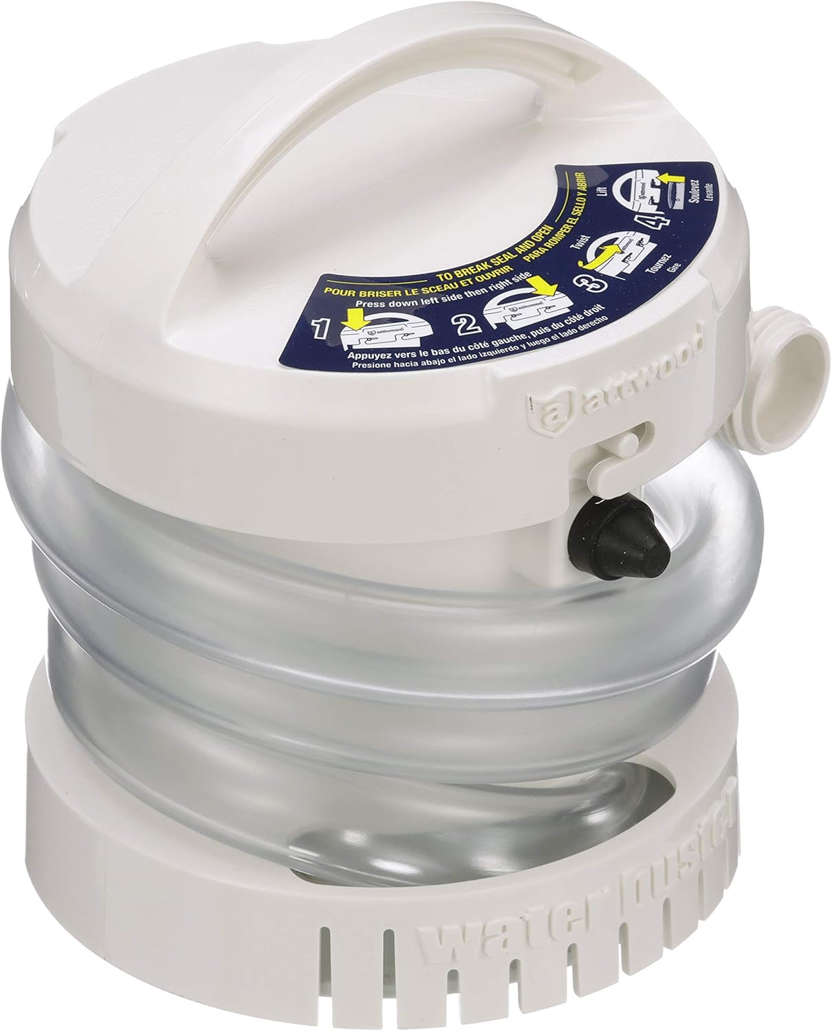 Attwood White and Clear Portable Submersible Pump with Hose