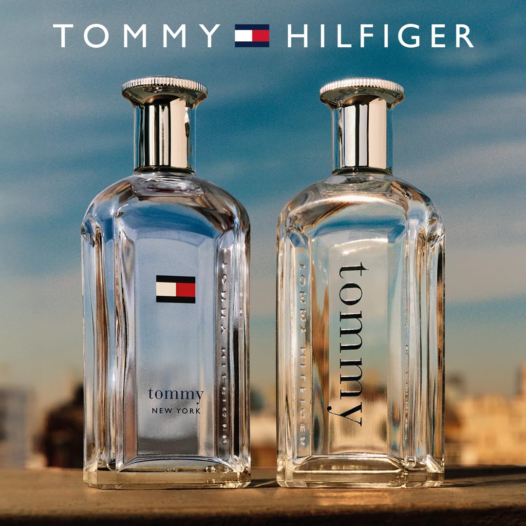 Tommy Hilfiger Tommy New York 100 ml, Eau de Toilette Herren | Fougère-würziger Duft, Würzige und holzige Noten, Blauer Glasflakon