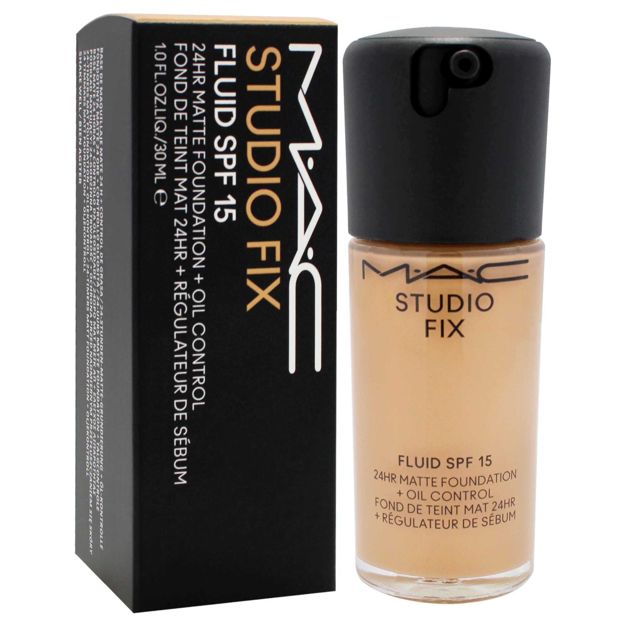 Studio Fix Fluid SPF 15 24Hr Matte Foundation Plus Oil Control - NC40 by MAC for Women - 1 oz Foundation, Cranberry, 30 g (Pack of 1) - Image 3