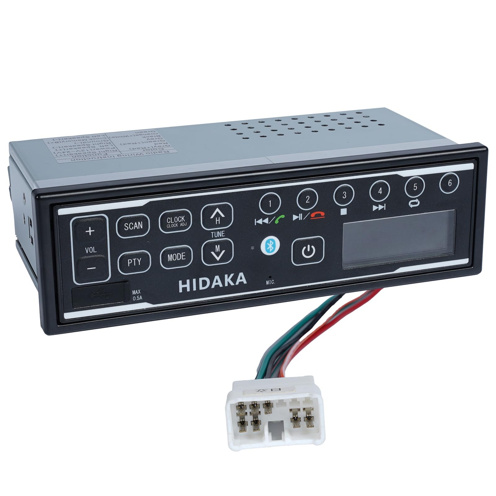 PumpShark HI-M505 Tractor Radio,12V 24V DAB AM FM USB BT Car Radio