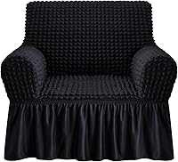 Vista 55 de NICEEC - Funda de sofá biplaza, 1 pieza, fácil de ajustar, universal, alta elasticidad, duradera, protector de muebles con faldón, estilo campestre