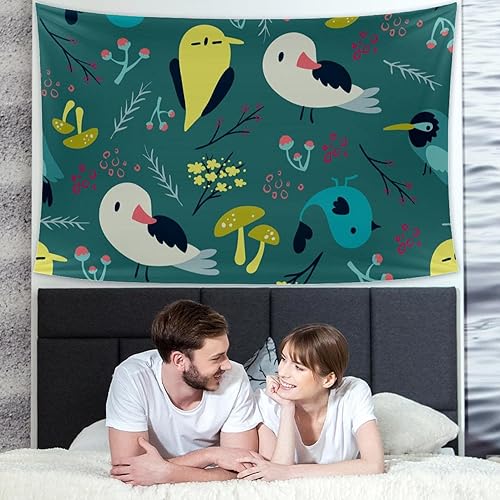 Miniatura 2 de Abstract Birds Tapestry Wall Hanging Dorm Living Room Bedroom Decor