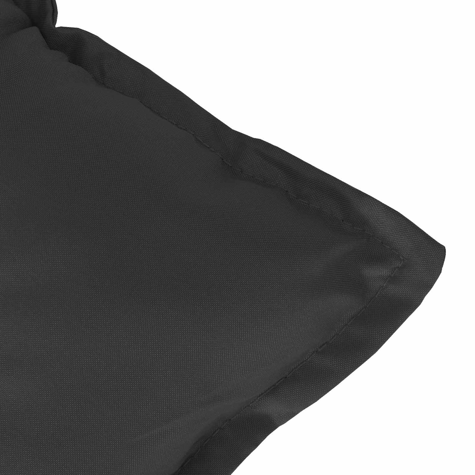Lot de 2 Coussins de Chaise à Dossier Bas - Noir chiné - en Polyester - 100 x 50 x 7 cm - pour intérieur et extérieur - Convient pour Chaise de Jardin, Chaise de Salle à Manger, Chaise de