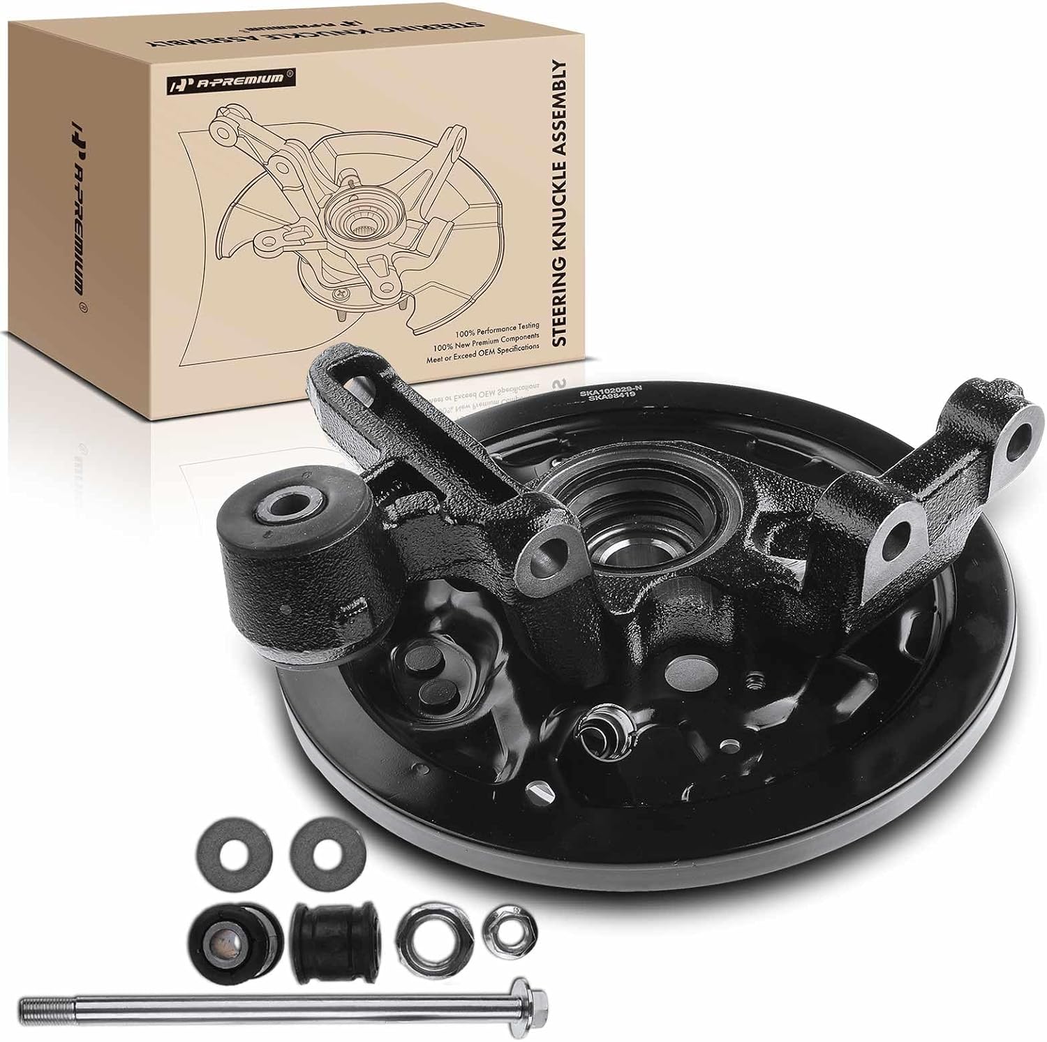 A-Premium Rear Left Steering Knuckle & Wheel Bearing Hub Assembly Compatible with Subaru Forester 2001-2008, Driver Side