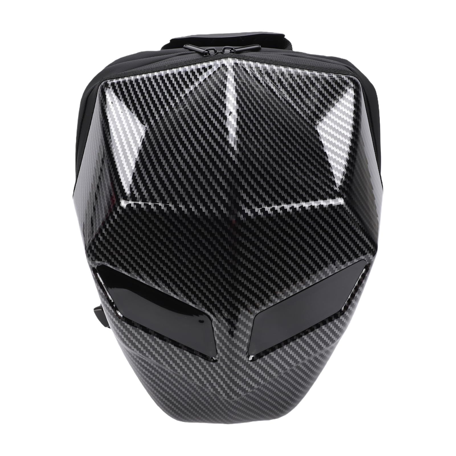 ANGGREK Zaino Moto con Schermo LED, Guscio Rigido in Fibra di Carbonio con