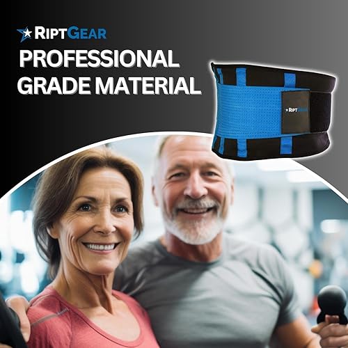 Miniatura 6 de RiptGear Soporte lumbar para hombres y mujeres, diseñado para apoyar la parte inferior de la espalda, transpirable, ajustable y antideslizante