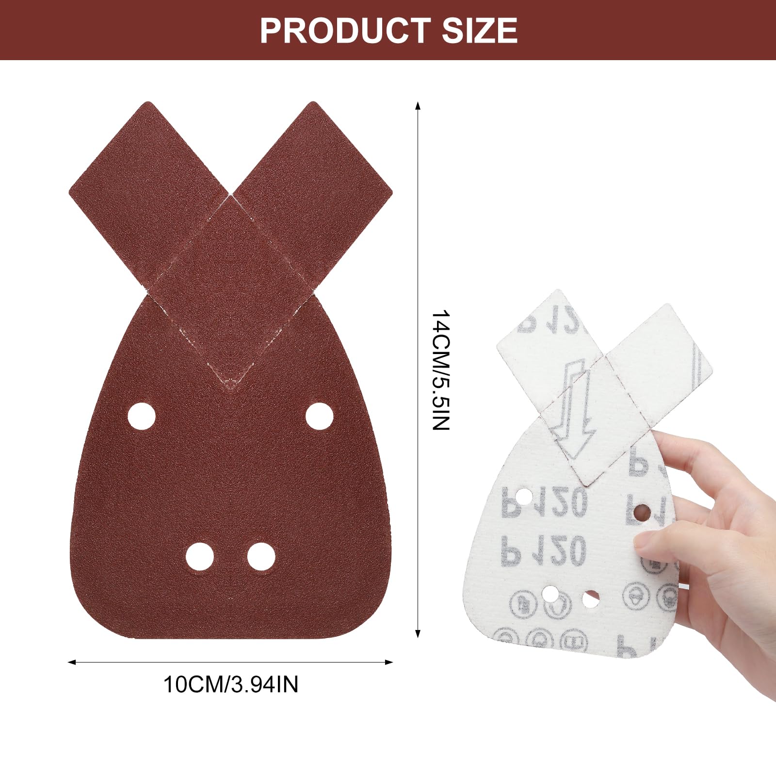 30 Pezzi Carta Abrasiva 120 Grit per Levigatrice Mouse Black Decker,Fogli Triangolari con Punta Extra, Schleifpapier per Legno, Metallo, Plastica e Finiture di Dettaglio
