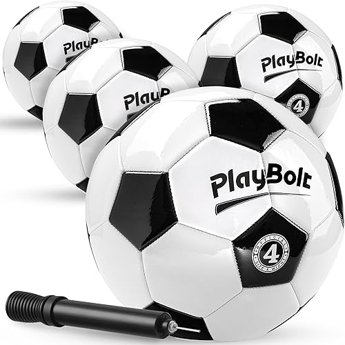 Miniatura 10 de Soccer Ball Size 2/3/4 or 5 - Premium PVC Leather Cover - Youth Soccer Balls with Pump - Sports Training, Practice, Match & Game Ball for Kids,