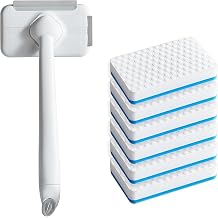 Magic Sponge Eraser Scrub Brush,6 Melamine Sponges Refills,Bathtub Shower