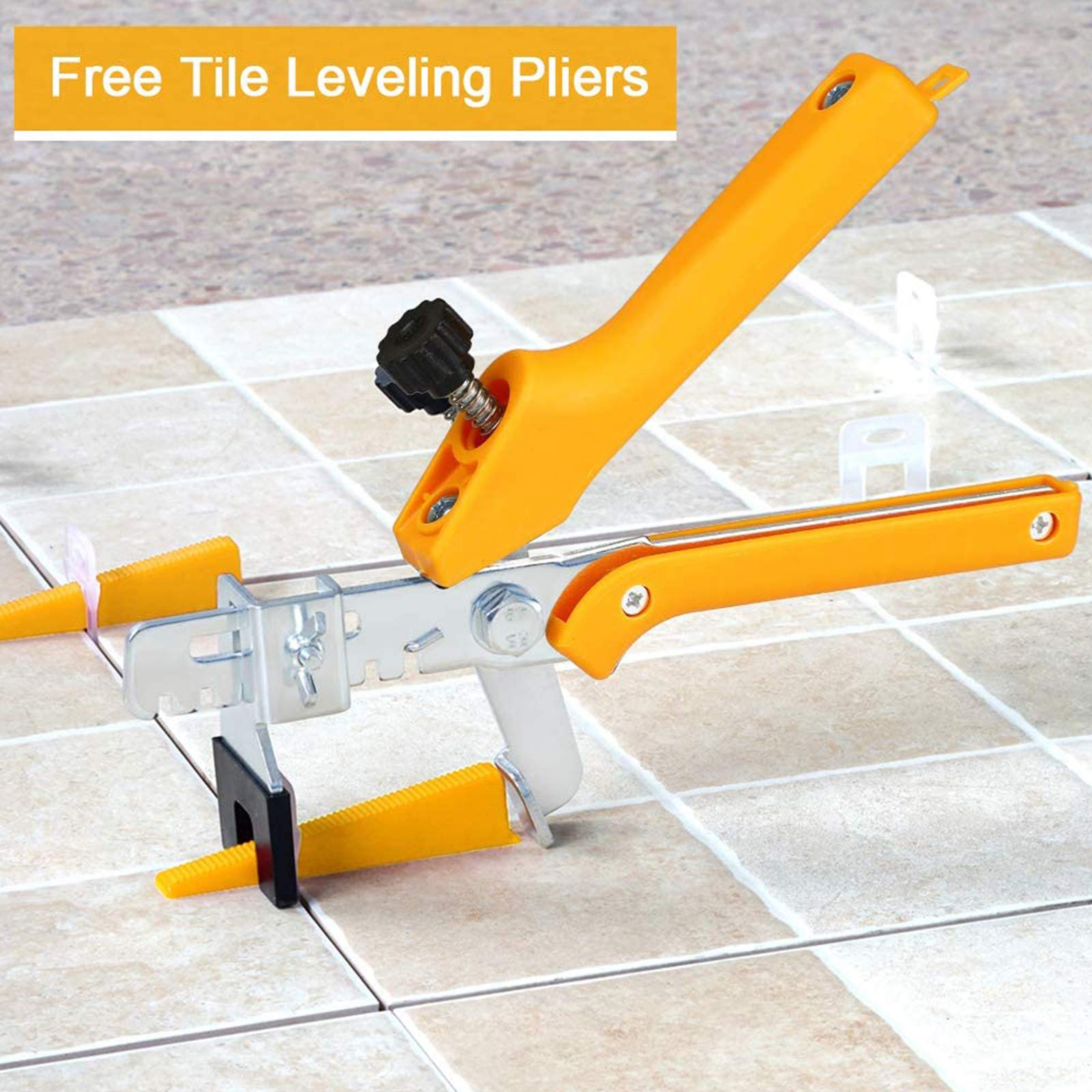 Pinza Per Pavimenti E Pareti Pinze Di Sistema Di Livellamento Per Piastrelle Pinze Da Pavimento Per Piastrellisti Strumenti Per La Posa Di Piastrelle Con 100 Pezzi Di Zeppe,3mm